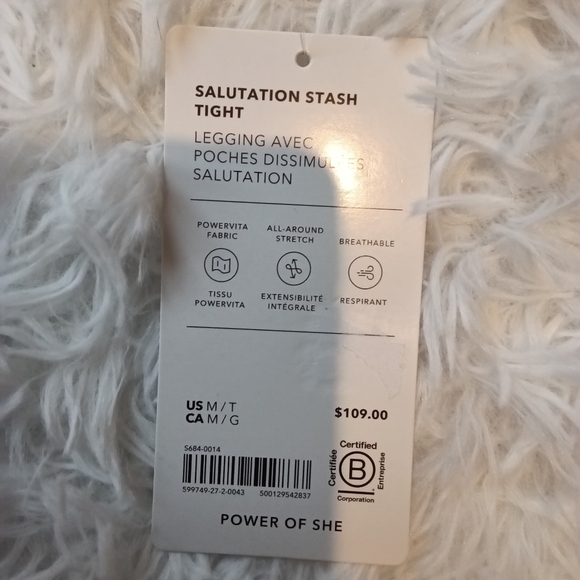 Athleta Salutation Stash Tight NWT - Picture 3 of 3